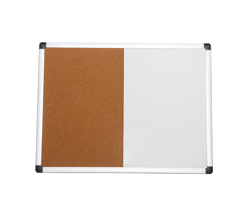 Aluminium Framed Combination Noticeboard Cork/Drywipe Dual Noticeboard