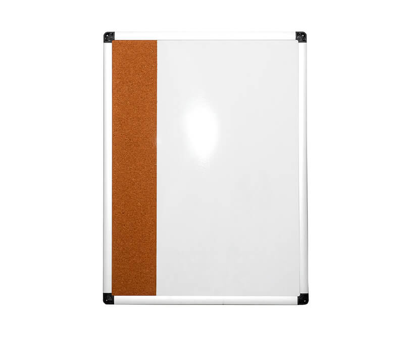Aluminium Framed Combination Noticeboard Cork/Drywipe Dual Noticeboard
