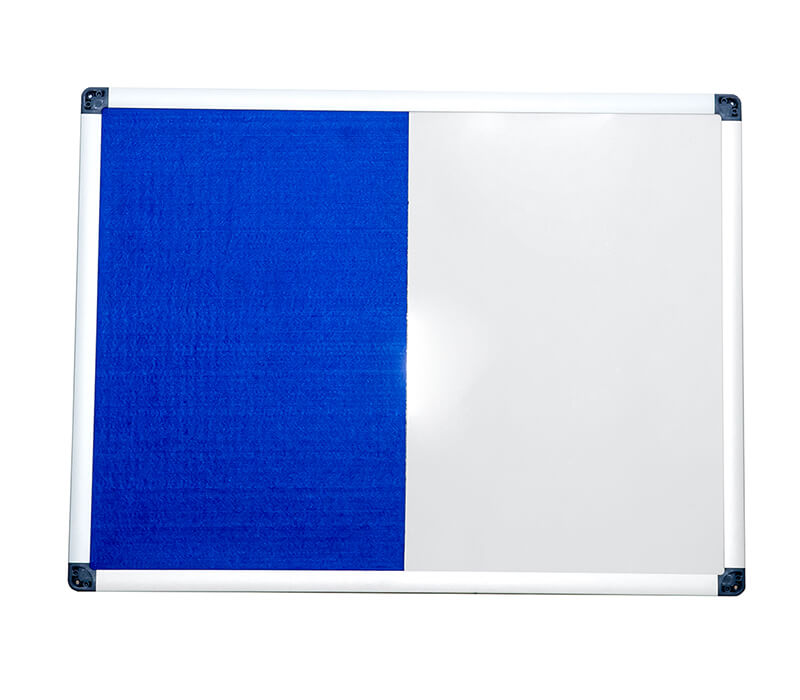 Aluminium Framed Combination Noticeboard  Felt/Drywipe Dual Noticeboards