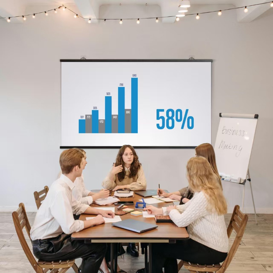 How Can a Portable Rolling Projector Screen Improve Modern Presentations
