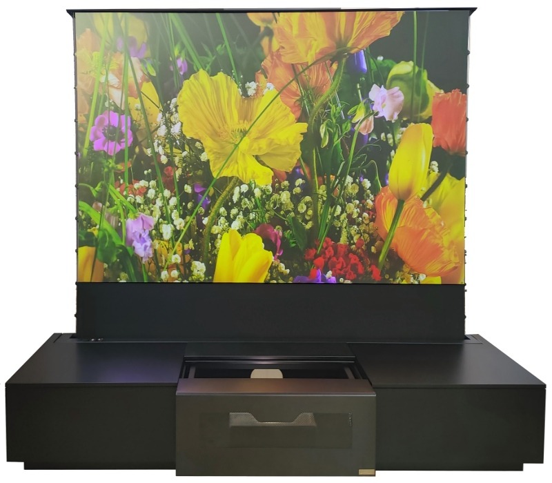floor rising projector screen cabinet